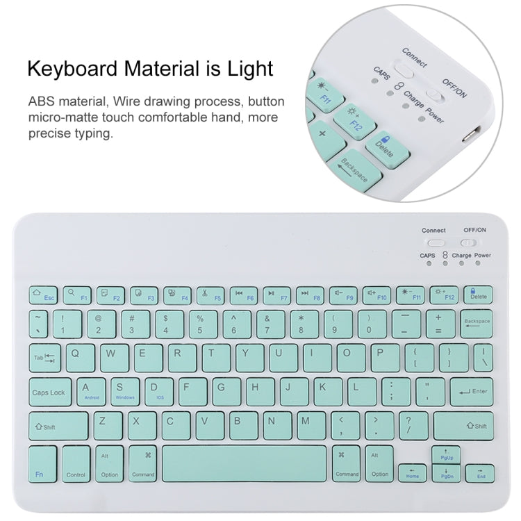 Teclado Bluetooth Verde Destacável TG11B + Capa de Couro para Tablet em Microfibra para iPad Pro 11 polegadas (2020), com Slot para Caneta e Suporte, Teclado Verde