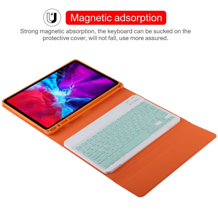 Teclado Bluetooth Verde Destacável TG11B + Capa de Couro para Tablet em Microfibra para iPad Pro 11 polegadas (2020), com Slot para Caneta e Suporte, Teclado Verde
