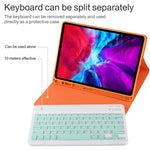 Teclado Bluetooth Verde Destacável TG11B + Capa de Couro para Tablet em Microfibra para iPad Pro 11 polegadas (2020), com Slot para Caneta e Suporte, Teclado Verde