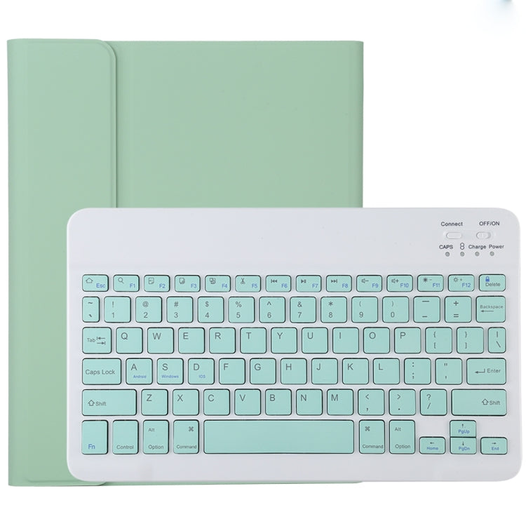 Teclado Bluetooth Verde Destacável TG11B + Capa de Couro para Tablet em Microfibra para iPad Pro 11 polegadas (2020), com Slot para Caneta e Suporte, Teclado Verde