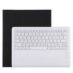 Teclado Bluetooth Branco Destacável T129 + Capa de Couro para Tablet em Microfibra para iPad Pro 12.9 polegadas (2020), com Suporte, Teclado Branco