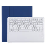 Teclado Bluetooth Branco Destacável T129 + Capa de Couro para Tablet em Microfibra para iPad Pro 12.9 polegadas (2020), com Suporte, Teclado Branco
