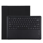 Teclado Bluetooth Preto Destacável T129 + Capa de Couro para Tablet em Microfibra para iPad Pro 12.9 polegadas (2020), com Suporte, Teclado Preto