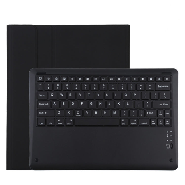 Teclado Bluetooth Preto Destacável T129 + Capa de Couro para Tablet em Microfibra para iPad Pro 12.9 polegadas (2020), com Suporte, Teclado Preto