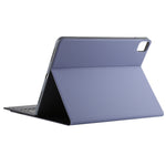 Teclado Bluetooth Preto Destacável T129 + Capa de Couro para Tablet em Microfibra para iPad Pro 12.9 polegadas (2020), com Suporte, Teclado Preto