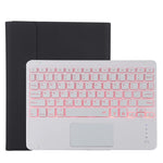 TG11BCS Teclado Bluetooth Branco Desmontável Capa de Tablet em Pele Microfibra para iPad Pro 11 polegadas (2020), com Retroiluminação, Touchpad, Slot para Caneta e Suporte, Teclado Branco