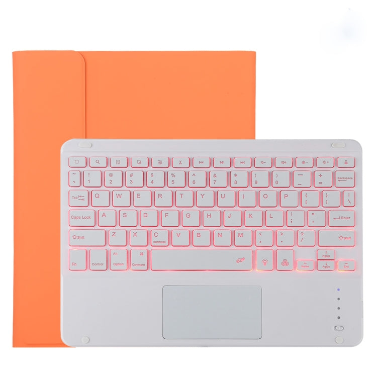 TG11BCS Teclado Bluetooth Branco Desmontável Capa de Tablet em Pele Microfibra para iPad Pro 11 polegadas (2020), com Retroiluminação, Touchpad, Slot para Caneta e Suporte, Teclado Branco