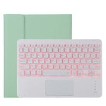 TG11BCS Teclado Bluetooth Branco Desmontável Capa de Tablet em Pele Microfibra para iPad Pro 11 polegadas (2020), com Retroiluminação, Touchpad, Slot para Caneta e Suporte, Teclado Branco