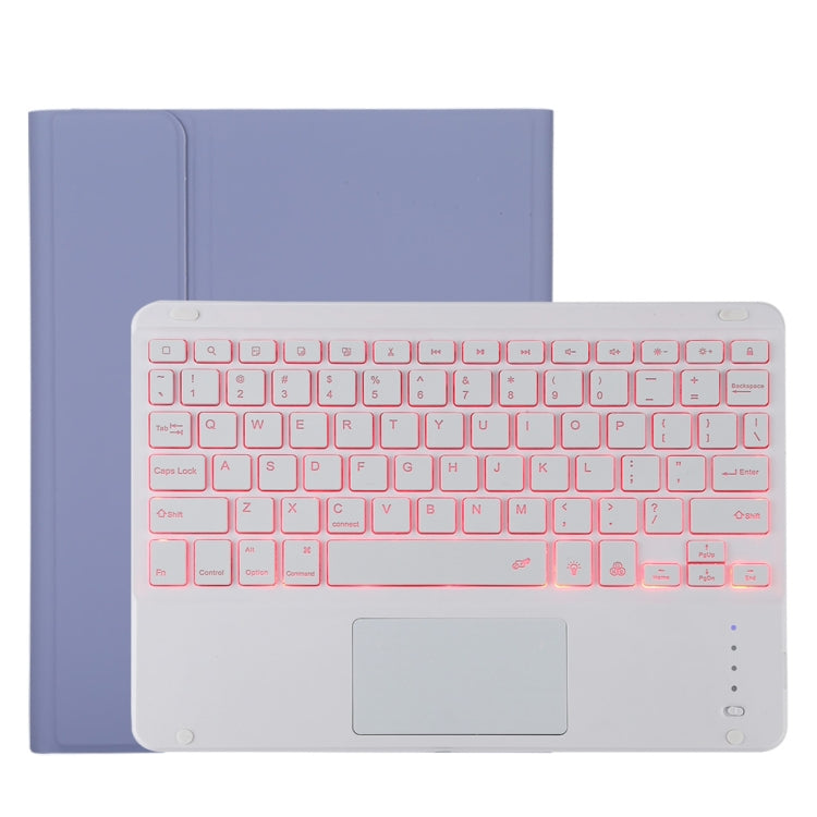 TG11BCS Teclado Bluetooth Branco Desmontável Capa de Tablet em Pele Microfibra para iPad Pro 11 polegadas (2020), com Retroiluminação, Touchpad, Slot para Caneta e Suporte, Teclado Branco