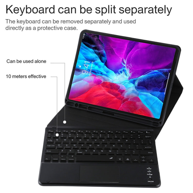 Capa para Tablet em Pele Microfibra com Teclado Bluetooth Destacável TG11BCS para iPad Pro 11 polegadas (2020), com Retroiluminação, Touchpad, Espaço para Caneta e Suporte, Teclado Preto