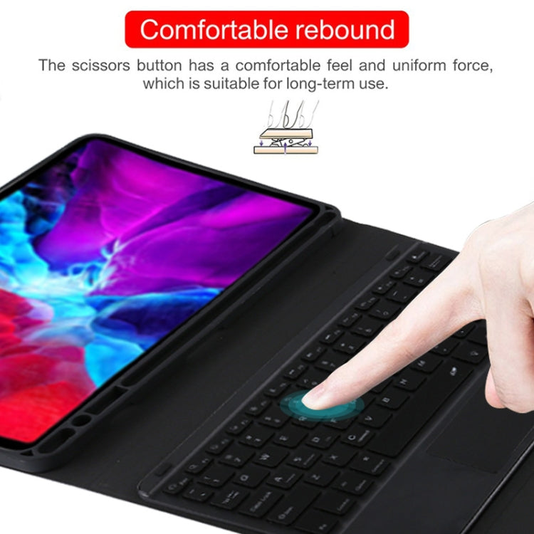 Capa para Tablet em Pele Microfibra com Teclado Bluetooth Destacável TG11BCS para iPad Pro 11 polegadas (2020), com Retroiluminação, Touchpad, Espaço para Caneta e Suporte, Teclado Preto