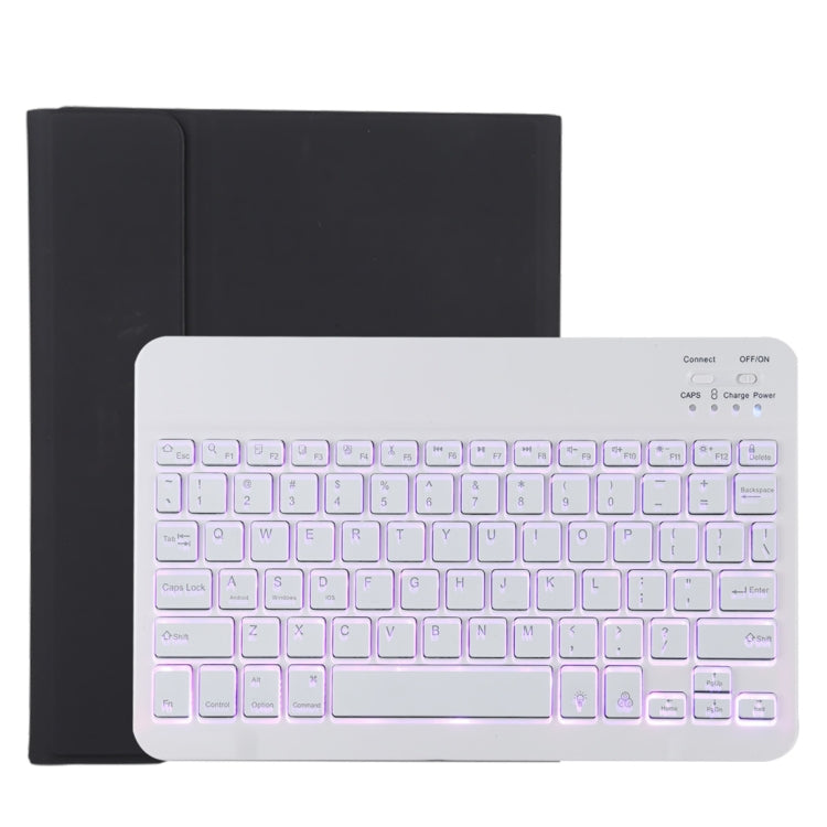 TG11BS Teclado Bluetooth Desmontável Branco Capa de Tablet em Pele Microfibra para iPad Pro 11 polegadas (2020), com Retroiluminação, Suporte e Slot para Caneta, Teclado Branco