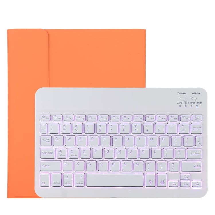 TG11BS Teclado Bluetooth Desmontável Branco Capa de Tablet em Pele Microfibra para iPad Pro 11 polegadas (2020), com Retroiluminação, Suporte e Slot para Caneta, Teclado Branco