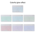 TG11BS Teclado Bluetooth Desmontável Branco Capa de Tablet em Pele Microfibra para iPad Pro 11 polegadas (2020), com Retroiluminação, Suporte e Slot para Caneta, Teclado Branco