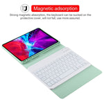 TG11BS Teclado Bluetooth Desmontável Branco Capa de Tablet em Pele Microfibra para iPad Pro 11 polegadas (2020), com Retroiluminação, Suporte e Slot para Caneta, Teclado Branco