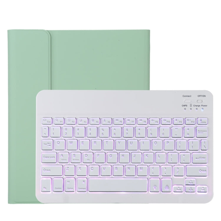 TG11BS Teclado Bluetooth Desmontável Branco Capa de Tablet em Pele Microfibra para iPad Pro 11 polegadas (2020), com Retroiluminação, Suporte e Slot para Caneta, Teclado Branco