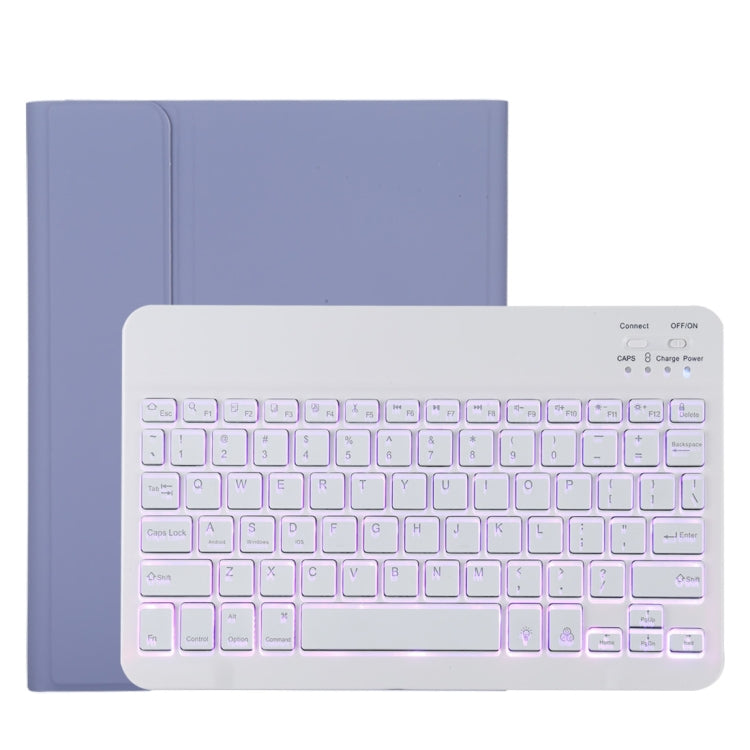 TG11BS Teclado Bluetooth Desmontável Branco Capa de Tablet em Pele Microfibra para iPad Pro 11 polegadas (2020), com Retroiluminação, Suporte e Slot para Caneta, Teclado Branco
