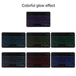 TG11BS Teclado Bluetooth Preto Desmontável + Capa de Tablet em Pele Microfibra para iPad Pro 11 polegadas (2020), com Retroiluminação, Slot para Caneta e Suporte, Teclado Preto