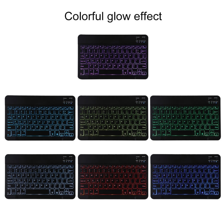 TG11BS Teclado Bluetooth Preto Desmontável + Capa de Tablet em Pele Microfibra para iPad Pro 11 polegadas (2020), com Retroiluminação, Slot para Caneta e Suporte, Teclado Preto