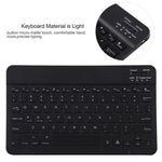 TG11BS Teclado Bluetooth Preto Desmontável + Capa de Tablet em Pele Microfibra para iPad Pro 11 polegadas (2020), com Retroiluminação, Slot para Caneta e Suporte, Teclado Preto