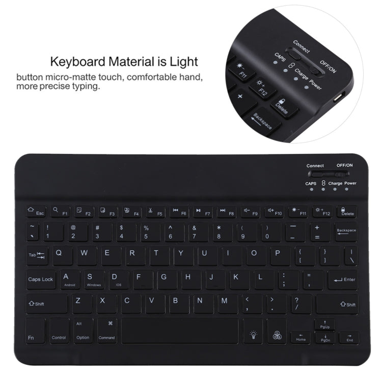 TG11BS Teclado Bluetooth Preto Desmontável + Capa de Tablet em Pele Microfibra para iPad Pro 11 polegadas (2020), com Retroiluminação, Slot para Caneta e Suporte, Teclado Preto