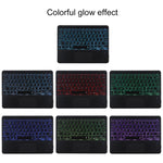 TG-102BCS Teclado Bluetooth Preto Desmontável + Capa de Tablet em Pele Microfibra para iPad 10.2 polegadas / iPad Air (2019), com Touchpad, Retroiluminação, Slot para Caneta e Suporte, Teclado Preto
