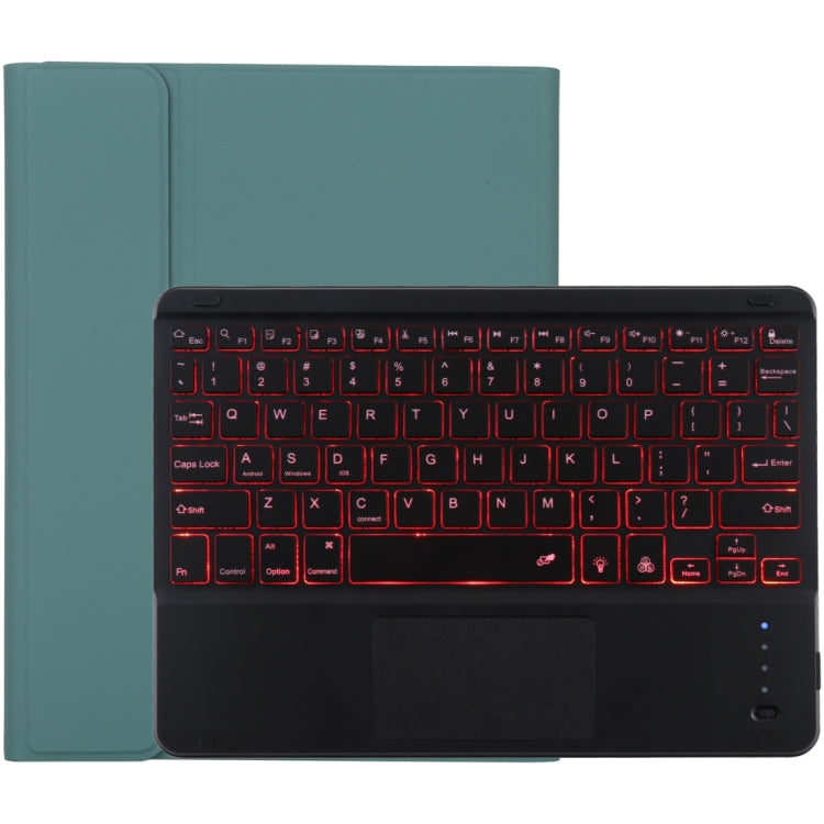 TG-102BCS Teclado Bluetooth Preto Desmontável + Capa de Tablet em Pele Microfibra para iPad 10.2 polegadas / iPad Air (2019), com Touchpad, Retroiluminação, Slot para Caneta e Suporte, Teclado Preto