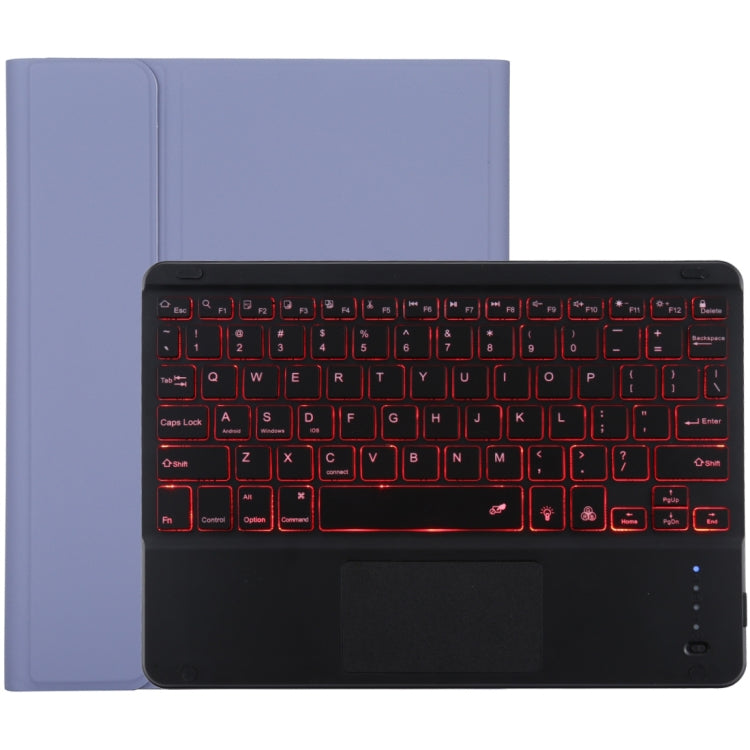 TG-102BCS Teclado Bluetooth Preto Desmontável + Capa de Tablet em Pele Microfibra para iPad 10.2 polegadas / iPad Air (2019), com Touchpad, Retroiluminação, Slot para Caneta e Suporte, Teclado Preto
