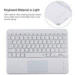 Capa para Tablet em Pele Microfibra com Teclado Bluetooth Destacável TG-102BC para iPad 10.2 polegadas / iPad Air (2019), com Touchpad, Espaço para Caneta e Suporte, Teclado Branco