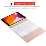 Capa para Tablet em Pele Microfibra com Teclado Bluetooth Destacável TG-102BC para iPad 10.2 polegadas / iPad Air (2019), com Touchpad, Espaço para Caneta e Suporte, Teclado Branco