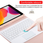 Capa para Tablet em Pele Microfibra com Teclado Bluetooth Destacável TG-102BC para iPad 10.2 polegadas / iPad Air (2019), com Touchpad, Espaço para Caneta e Suporte, Teclado Branco