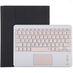 Teclado Bluetooth Desmontável TG-102BC Rosa + Capa de Tablet em Pele Microfibra para iPad 10.2 polegadas / iPad Air (2019), com Touch Pad, Suporte para Caneta e Suporte, Teclado Rosa