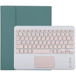Teclado Bluetooth Desmontável TG-102BC Rosa + Capa de Tablet em Pele Microfibra para iPad 10.2 polegadas / iPad Air (2019), com Touch Pad, Suporte para Caneta e Suporte, Teclado Rosa