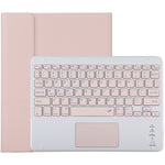 Teclado Bluetooth Desmontável TG-102BC Rosa + Capa de Tablet em Pele Microfibra para iPad 10.2 polegadas / iPad Air (2019), com Touch Pad, Suporte para Caneta e Suporte, Teclado Rosa