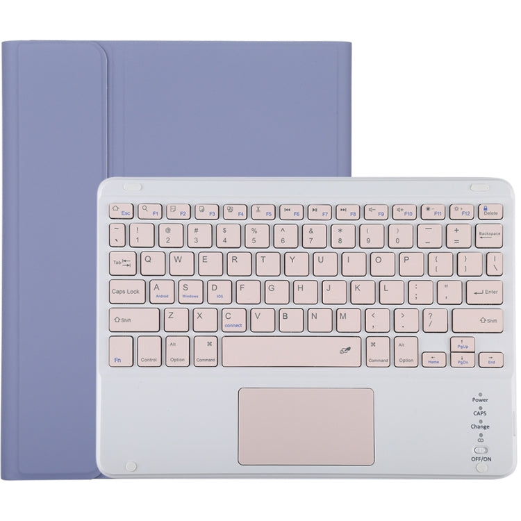 Teclado Bluetooth Desmontável TG-102BC Rosa + Capa de Tablet em Pele Microfibra para iPad 10.2 polegadas / iPad Air (2019), com Touch Pad, Suporte para Caneta e Suporte, Teclado Rosa