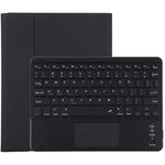 Teclado Bluetooth preto destacável TG-102BC + Capa de tablet em pele de microfibra para iPad 10,2 polegadas / iPad Air (2019), com touchpad, suporte para caneta e suporte, TG-102BC