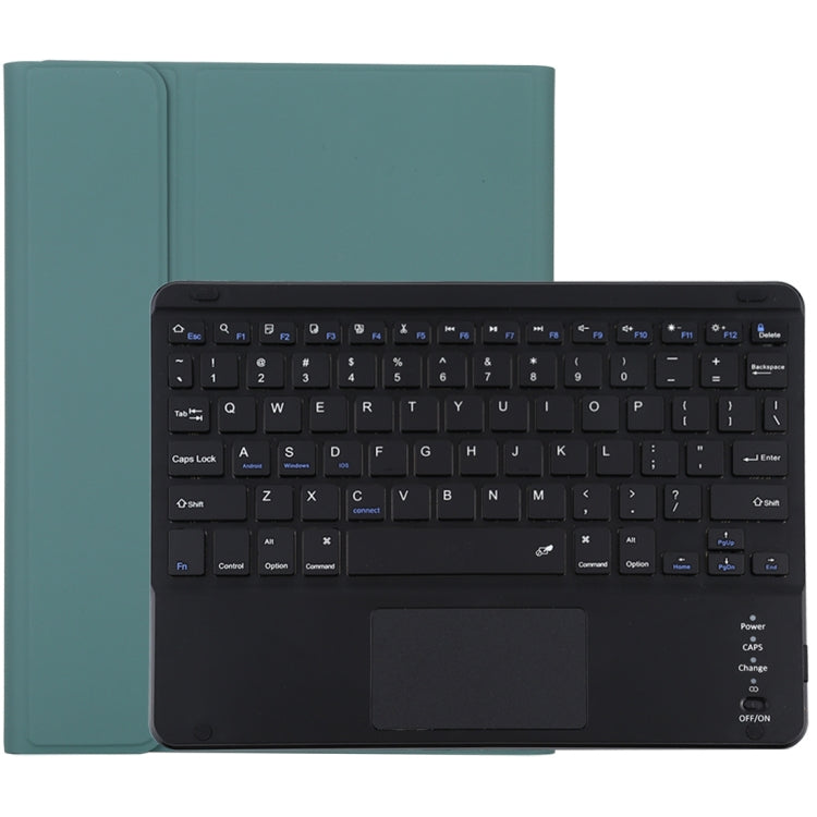 Teclado Bluetooth preto destacável TG-102BC + Capa de tablet em pele de microfibra para iPad 10,2 polegadas / iPad Air (2019), com touchpad, suporte para caneta e suporte, TG-102BC