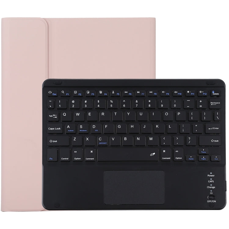 Teclado Bluetooth preto destacável TG-102BC + Capa de tablet em pele de microfibra para iPad 10,2 polegadas / iPad Air (2019), com touchpad, suporte para caneta e suporte, TG-102BC