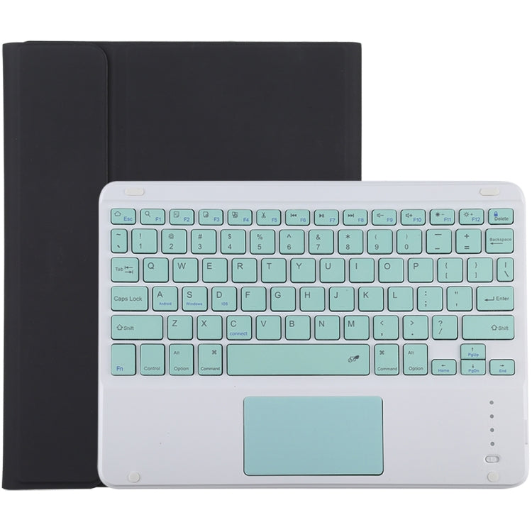 TG-102BC Teclado Bluetooth Verde Destacável + Capa de Tablet em Pele Microfibra para iPad 10.2 polegadas / iPad Air (2019), com Touch Pad & Suporte para Caneta, Teclado Verde