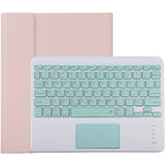 TG-102BC Teclado Bluetooth Verde Destacável + Capa de Tablet em Pele Microfibra para iPad 10.2 polegadas / iPad Air (2019), com Touch Pad & Suporte para Caneta, Teclado Verde
