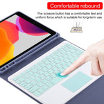 TG-102BC Teclado Bluetooth Verde Destacável + Capa de Tablet em Pele Microfibra para iPad 10.2 polegadas / iPad Air (2019), com Touch Pad & Suporte para Caneta, Teclado Verde