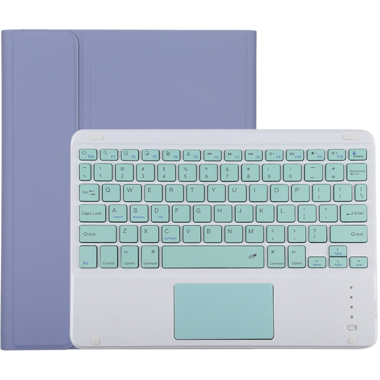 TG-102BC Teclado Bluetooth Verde Destacável + Capa de Tablet em Pele Microfibra para iPad 10.2 polegadas / iPad Air (2019), com Touch Pad & Suporte para Caneta, Teclado Verde