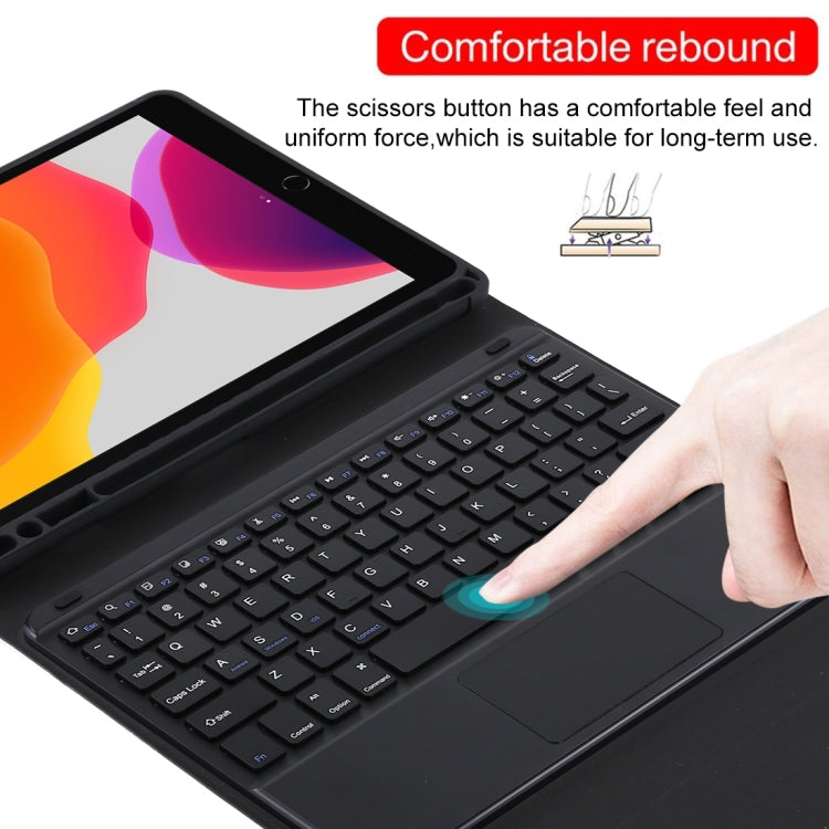 TG97BC Teclado Bluetooth Preto Destacável + Capa de Tablet em Pele Microfibra para iPad 9.7 polegadas, com Touch Pad & Suporte para Caneta, TG97BC