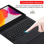 Teclado Bluetooth preto destacável TG109BC + Capa de tablet em pele de microfibra para iPad Air 2020, com touchpad, suporte para caneta e suporte, TG109BC