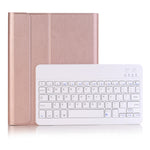 A102B para iPad 10,2 polegadas 2019 Teclado Bluetooth destacável ultrafino Capa de tablet em pele com suporte e suporte para caneta, A102B Preto, A102B Dourado, A102B Azul, A102B Rosa Dourado