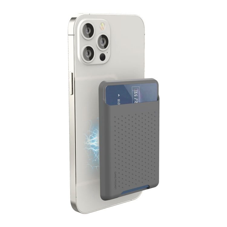 Bolsa Carteira de Silicone para Série iPhone 13 / Série iPhone 12 Porta Cartões Anti-Desmagnetização Adesivo Magnético Magsafing