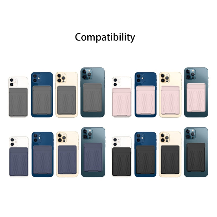 Bolsa Carteira de Silicone para Série iPhone 13 / Série iPhone 12 Porta Cartões Anti-Desmagnetização Adesivo Magnético Magsafing