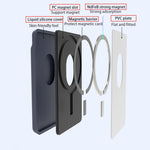 Bolsa Carteira de Silicone para Série iPhone 13 / Série iPhone 12 Porta Cartões Anti-Desmagnetização Adesivo Magnético Magsafing