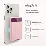 Bolsa Carteira de Silicone para Série iPhone 13 / Série iPhone 12 Porta Cartões Anti-Desmagnetização Adesivo Magnético Magsafing