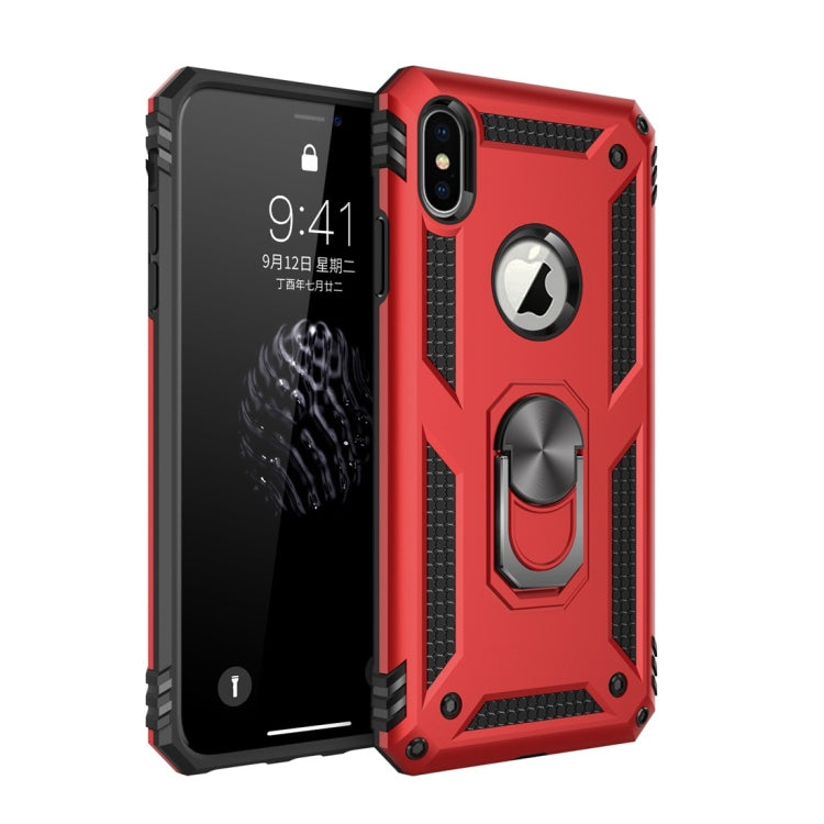 For iPhone XS Max Armor Shockproof TPU + PC Protective Case with 360 Degree Rotation Holder, For iPhone XS Max